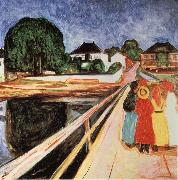 Edvard Munch Four girls on a bridge china oil painting artist